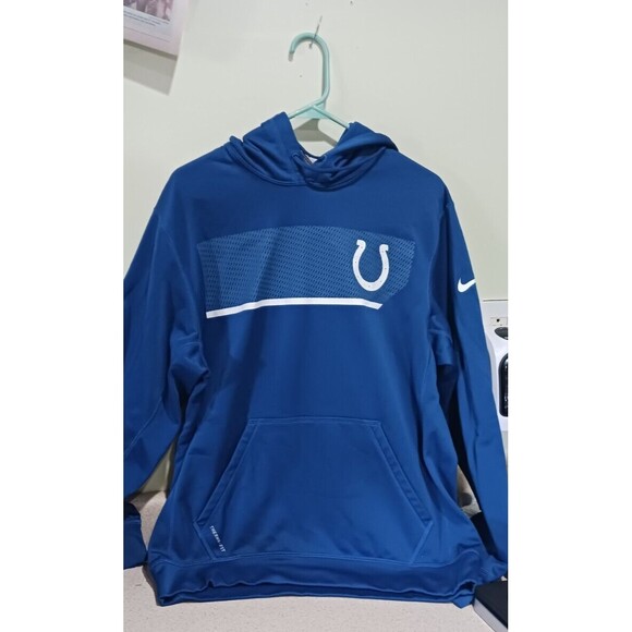 Nike Indianapolis Colts Team Issue Chainmail KO Therma Fit Hoodie Mens  SIZE M - Picture 1 of 4